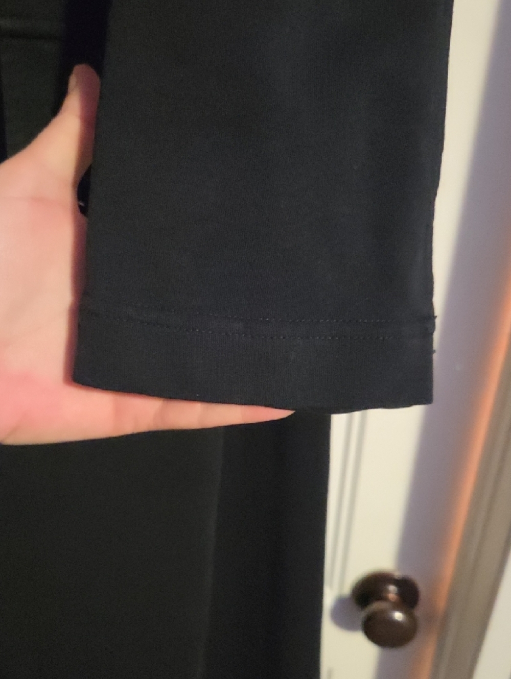 Black Long Zip-Front Women's Coat - Picture 3 of 9